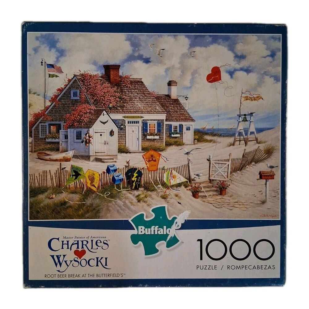Buffalo Charles Wysocki Root Beer Break Jigsaw Puzzle  1000 Piece Americana Art